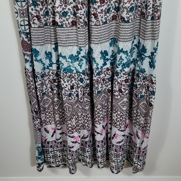 DEPT Floral Maxi Dress XS/S Boho Hippie Cottagecore Gypsy Festival Flowy Rayon - Picture 5 of 15